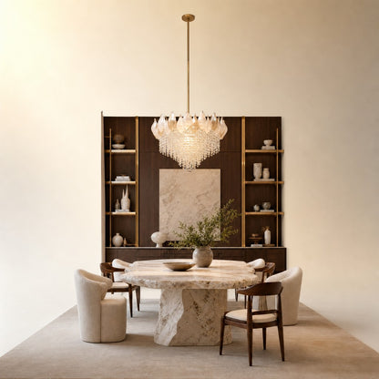 Vivienne Frosted Glass & Crystal Chandelier