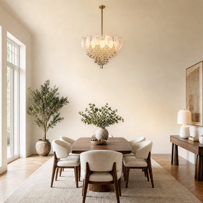 Vivienne Frosted Glass & Crystal Chandelier