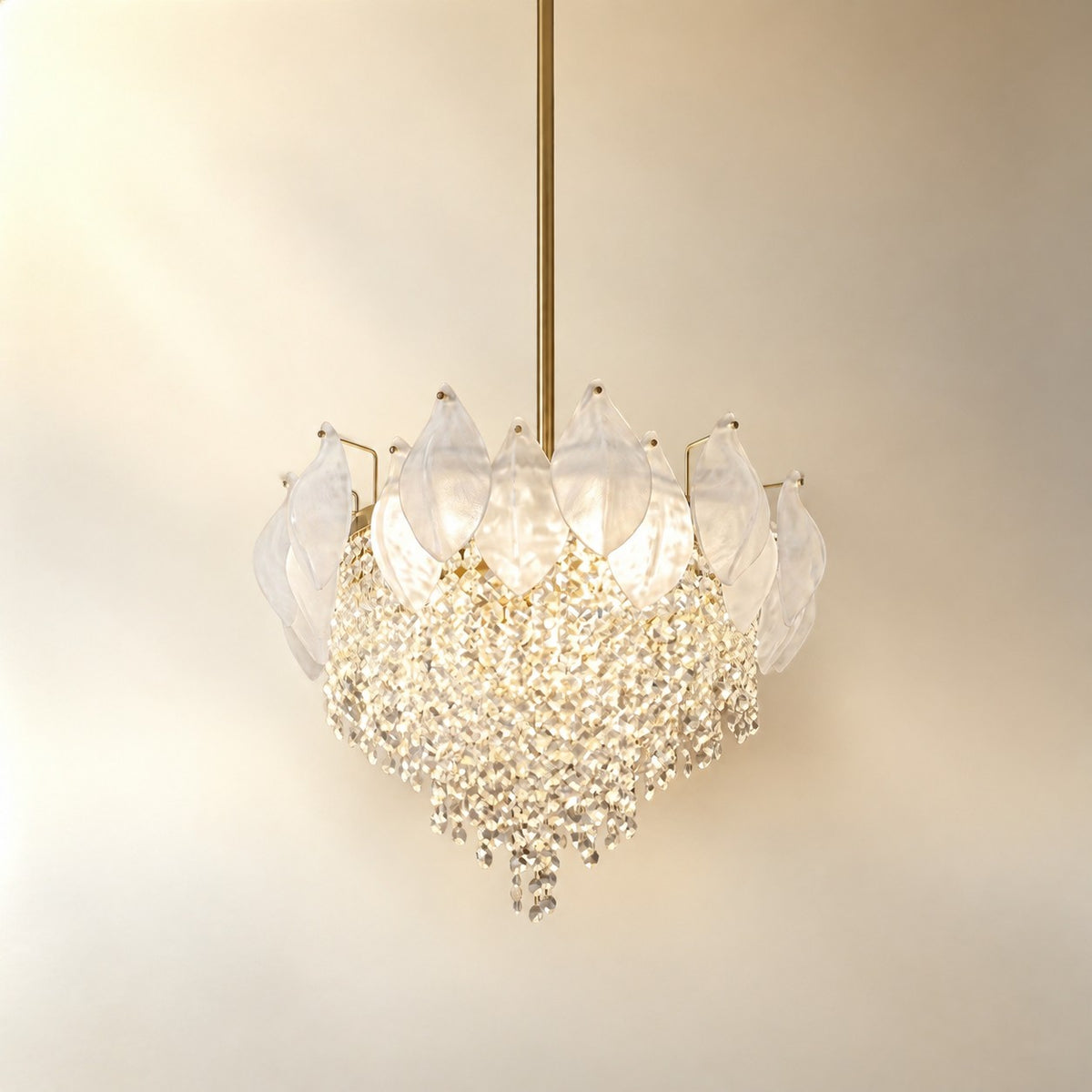Vivienne Frosted Glass & Crystal Chandelier