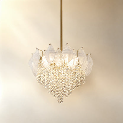 Vivienne Frosted Glass & Crystal Chandelier