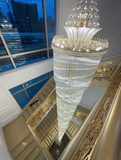 Luxury Extra Long Crystal Chandelier for Villa/Staircase/Foyer