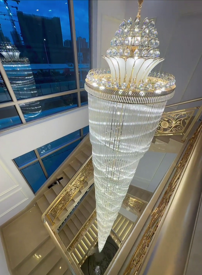 Luxury Extra Long Crystal Chandelier