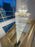 Luxury Extra Long Crystal Chandelier for Villa/Staircase/Foyer