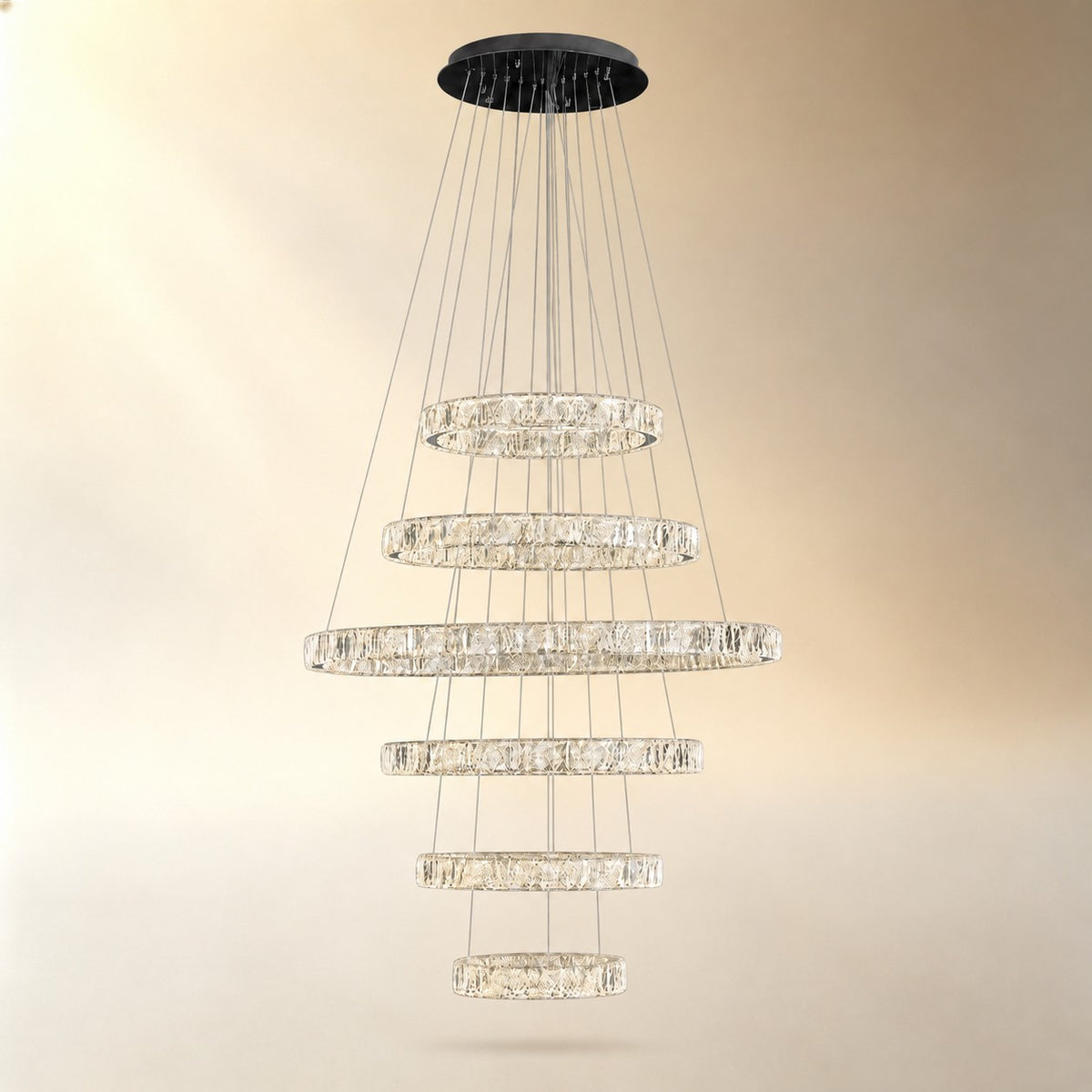 Vortice Crystal Trio Chandelier