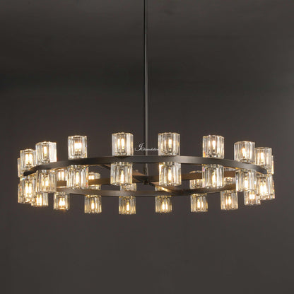 Auraline Crystal Round Chandelier 36", 48"