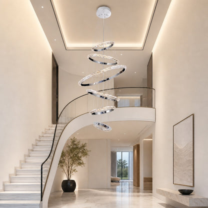 Wenvan Crystal Cascading Chandelier 47.2"