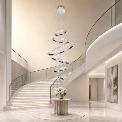 Wenvan Crystal Cascading Chandelier 47.2"