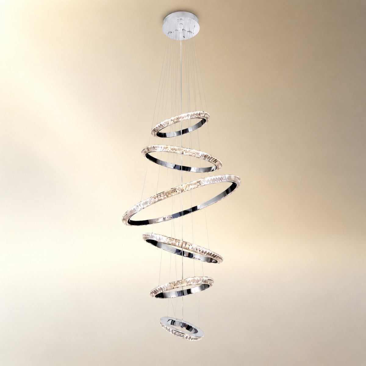 Wenvan Crystal Cascading Chandelier 47.2"