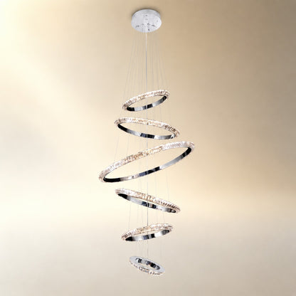 Wenvan Crystal Cascading Chandelier 47.2"