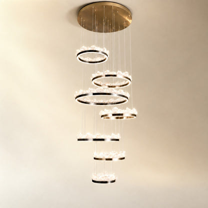 Wind & Wave Modern Sculptural Ring Chandelier