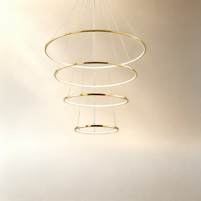 WOMO Large Tiered Ring LED Foyer Chandelier-WM2160