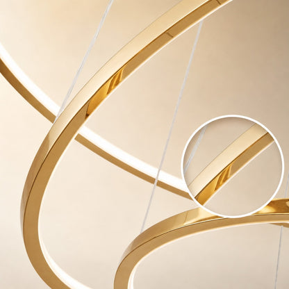 WOMO Large Tiered Ring LED Foyer Chandelier-WM2160