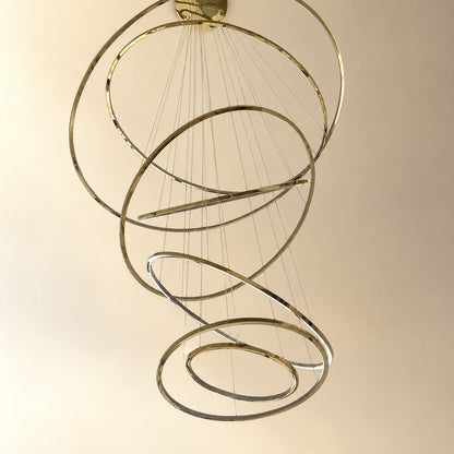 WOMO Large Tiered Ring LED Foyer Chandelier-WM2160