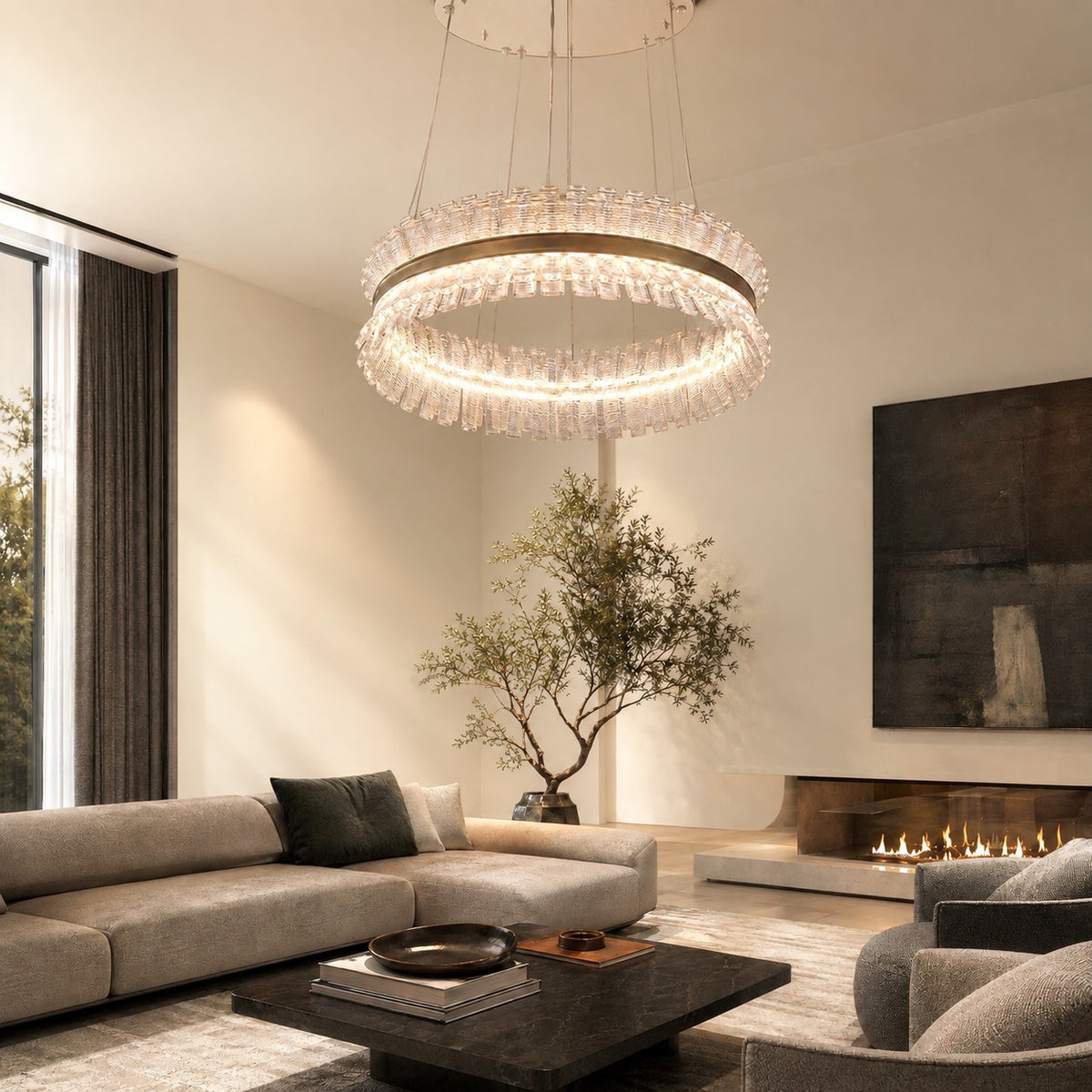 Xelor Contemporary Chandelier Dining Room 39"