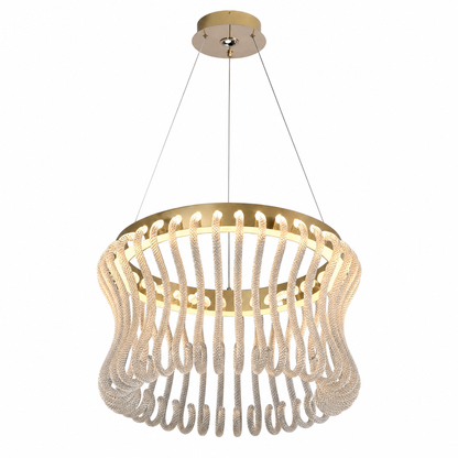 Yoria Glass Round Chandelier 21.6"D