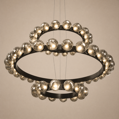 Kaien Bubbles 3-Tier Nested Glass Chandelier