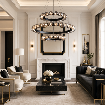 Kaien Bubbles 3-Tier Nested Glass Chandelier