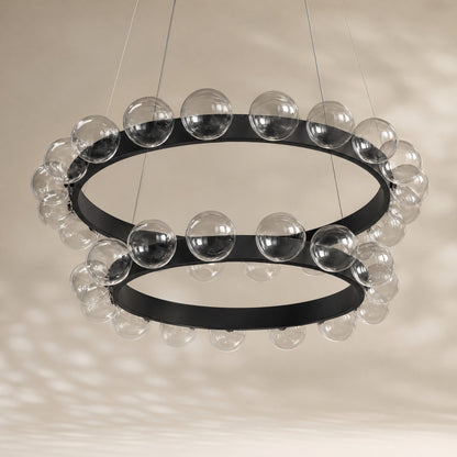 Kaien Bubbles Nested Glass Chandelier 31"