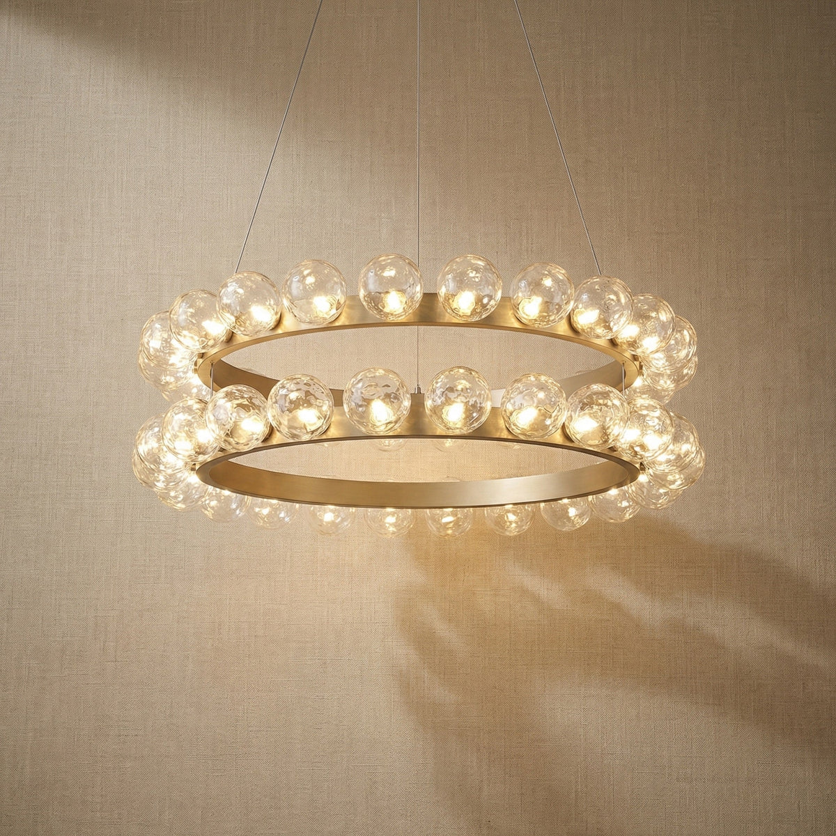 Kaien Bubbles Nested Glass Chandelier 39"