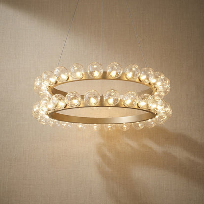 Kaien Bubbles Nested Glass Chandelier 39"