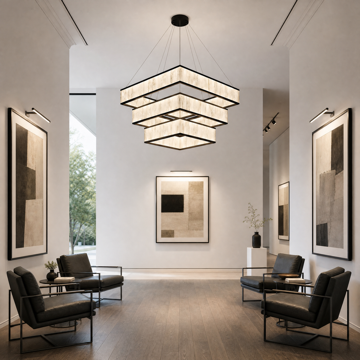 Ulien Black Moroccan Stone Chandelier
