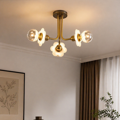 Ceiling 3-orb Alabaster