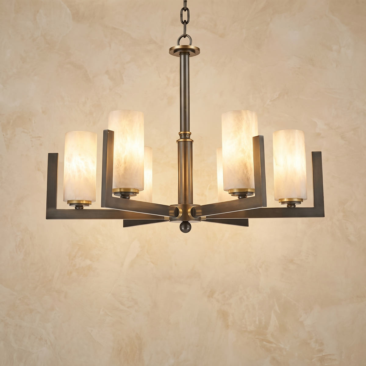 Classic Multi-arm Pendant Alabaster