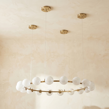 Linear Orb Pendant Alabaster