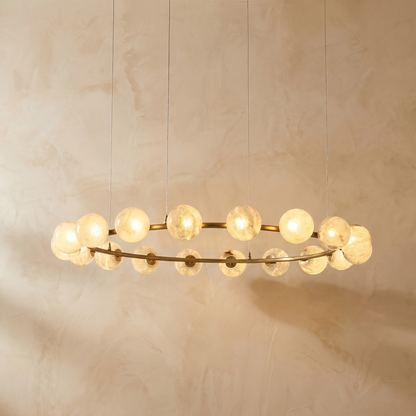 Linear Orb Pendant Alabaster