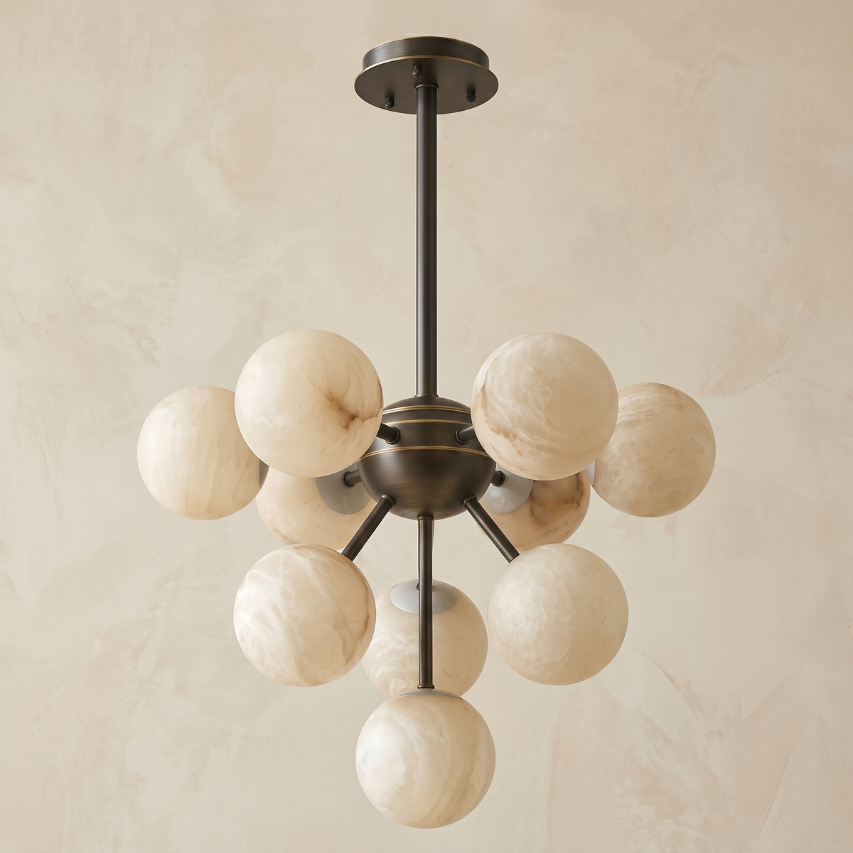 Orb Cluster Alabaster Pendant Light