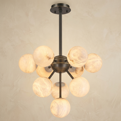 Orb Cluster Alabaster Pendant Light