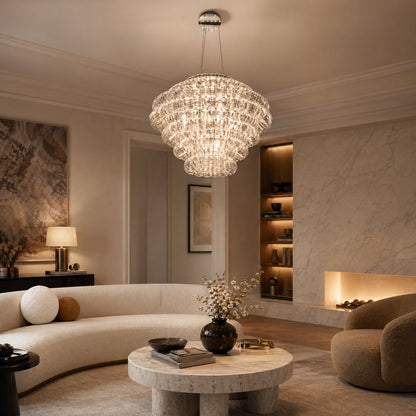 Braia Modern Glass Chandelier 31"
