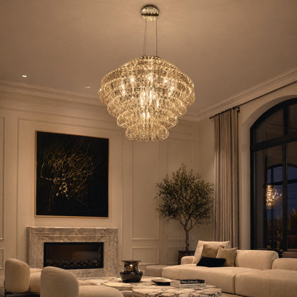 Braia Modern Glass Chandelier 31"