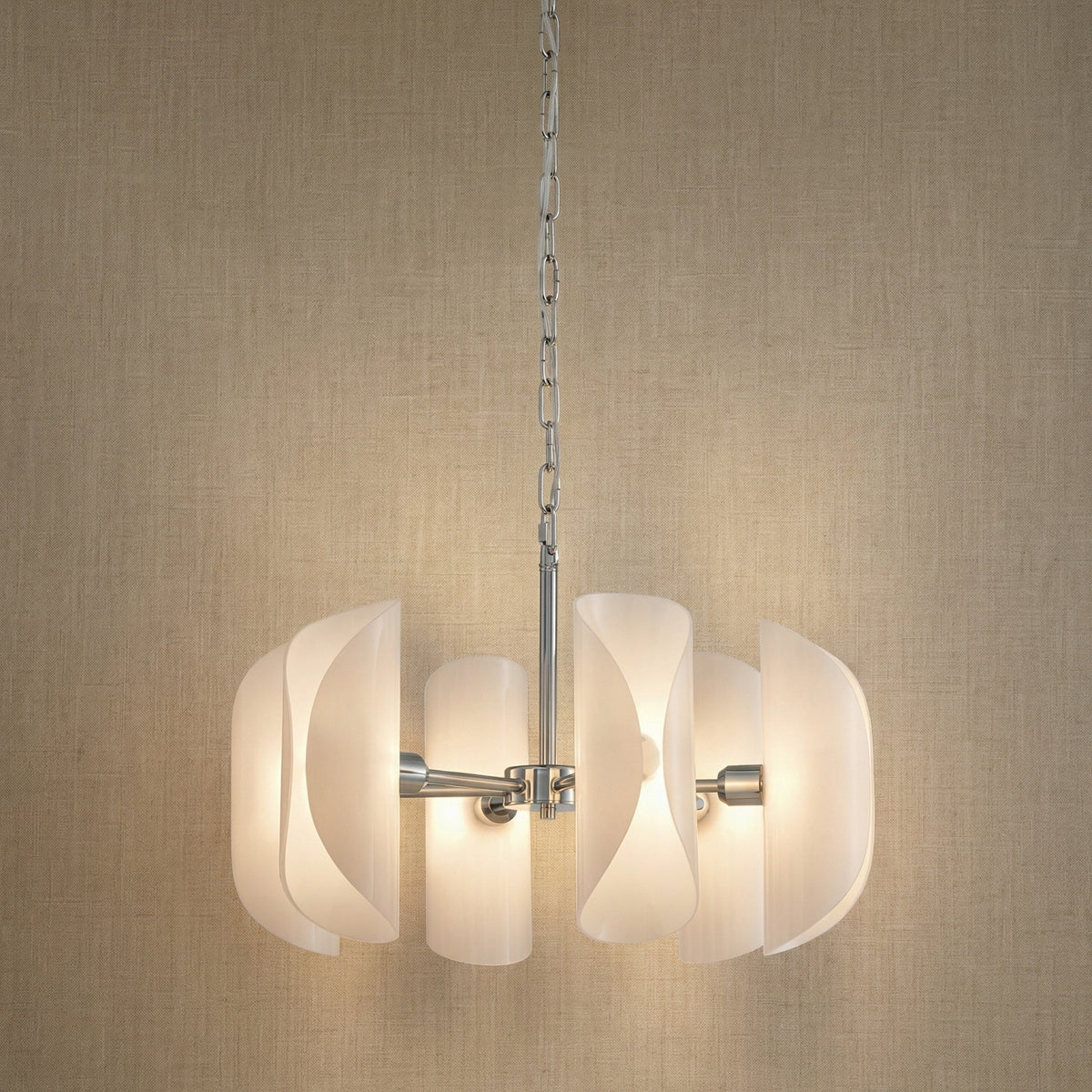 Ilyia Modern Chrome Glass Pendant Light
