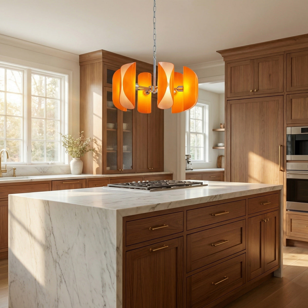Ilyia Modern Chrome Glass Pendant Light
