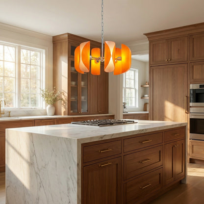 Ilyia Modern Chrome Glass Pendant Light