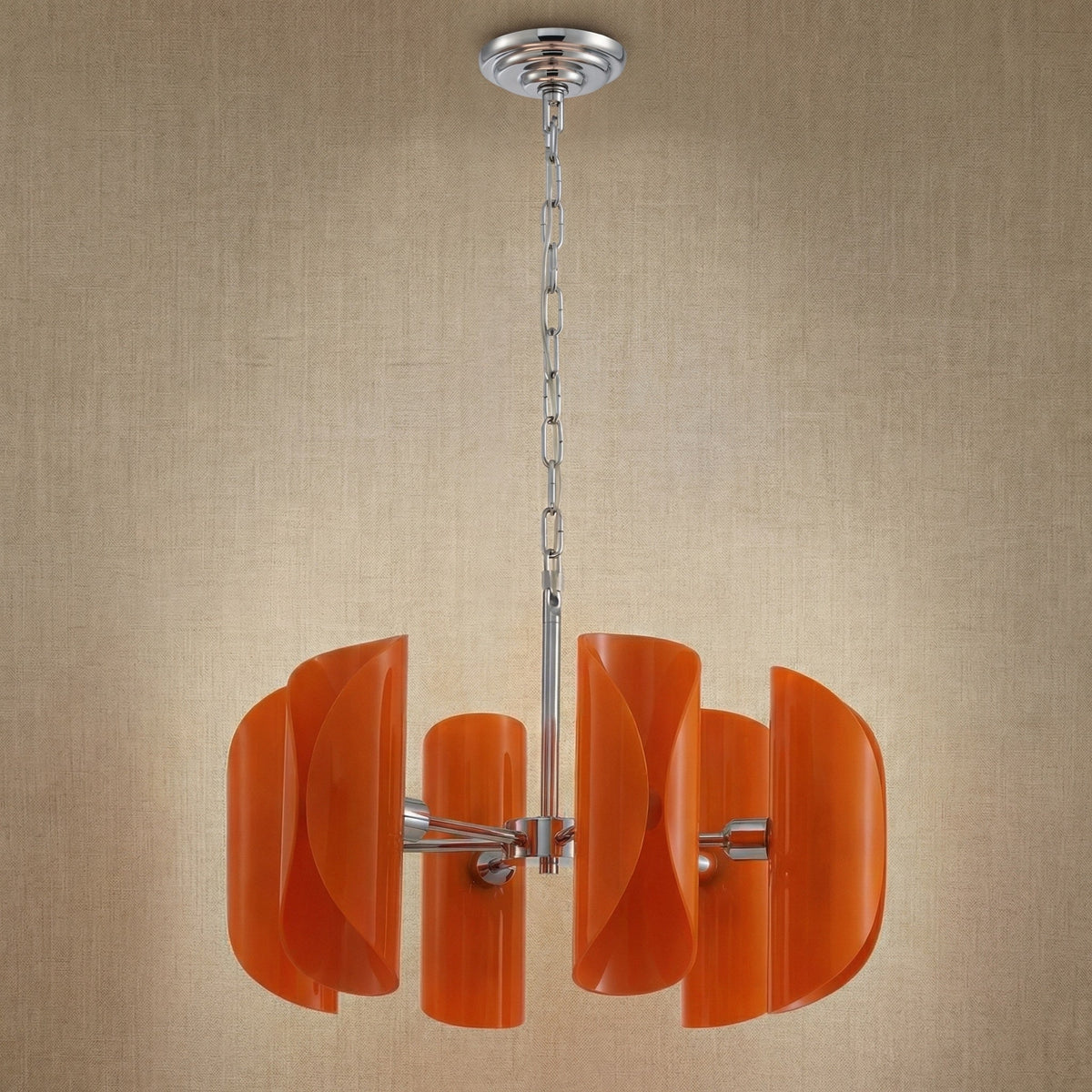 Ilyia Modern Chrome Glass Pendant Light
