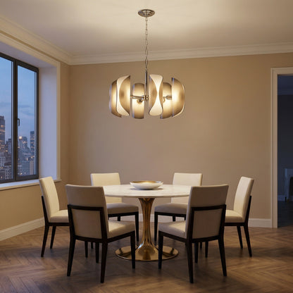 Ilyia Modern Chrome Glass Pendant Light