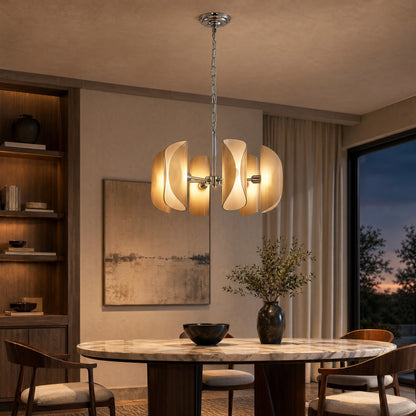 Ilyia Modern Chrome Glass Pendant Light