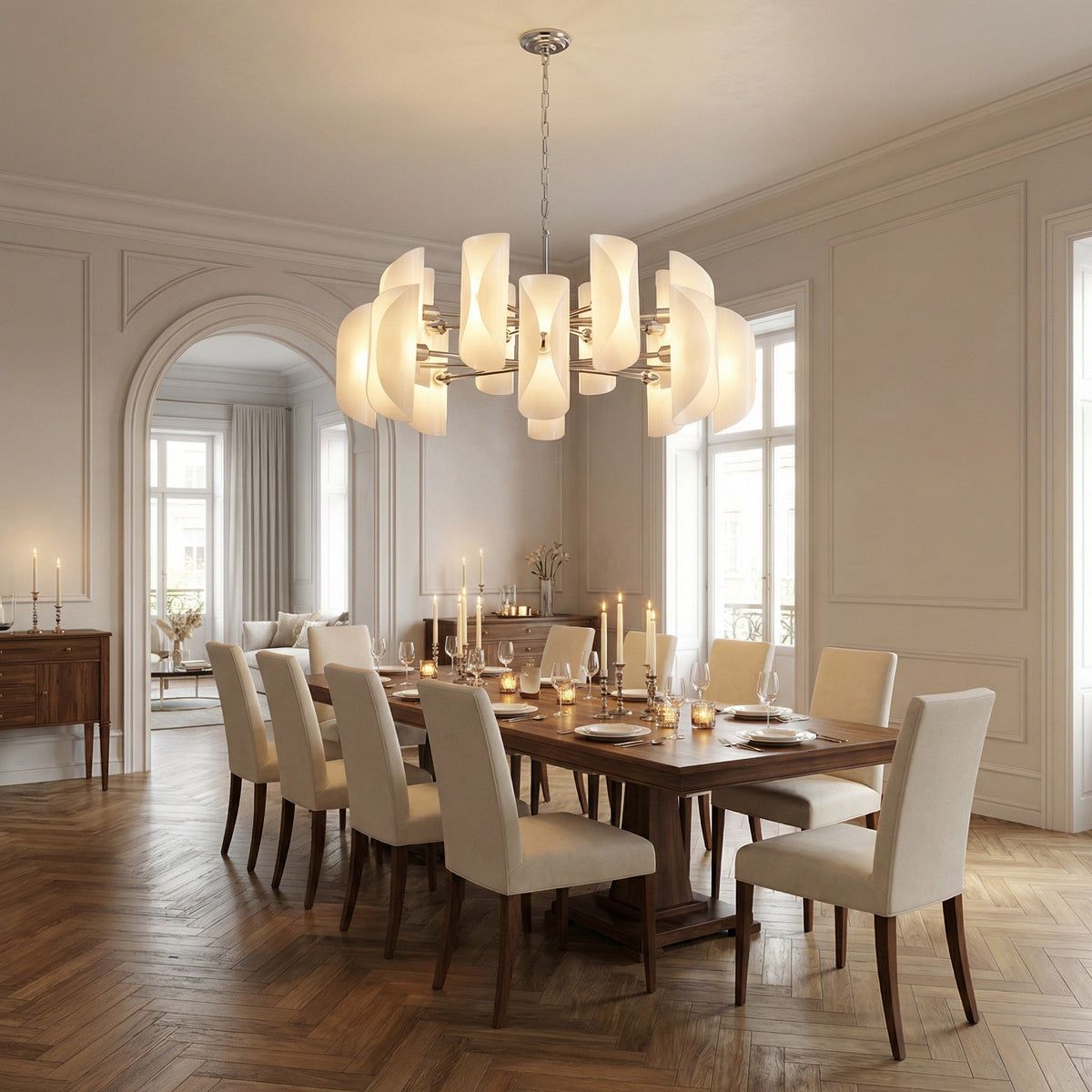 Helena Glamorous Glass Light Pendant 39"