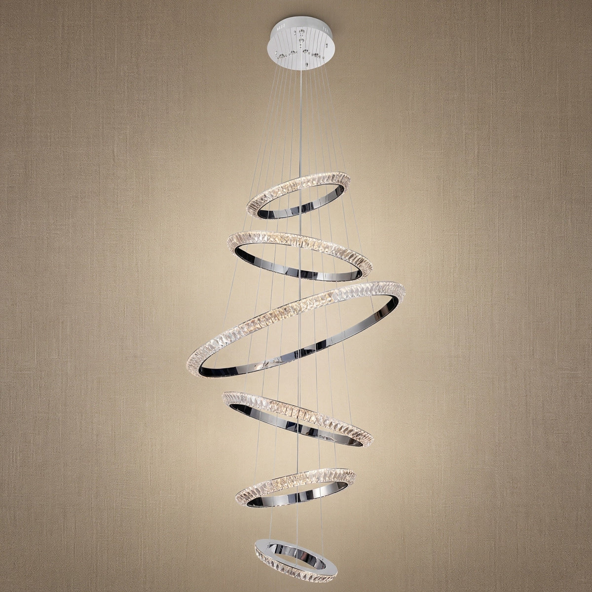 Wenen Crystal Cascading Chandelier 47.2"