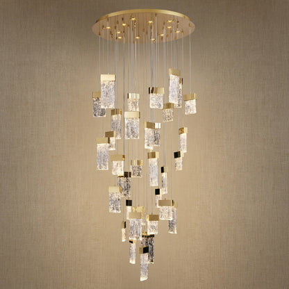 Toria Blown Glass Cascading Chandelier 31.5"