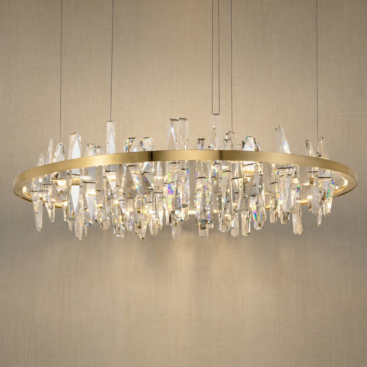 Uliia Round Crystal Pendant Light