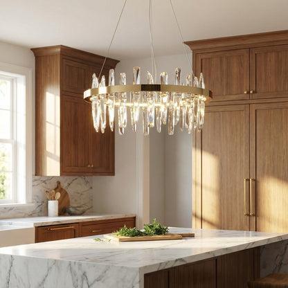 Uliia Round Crystal Pendant Light