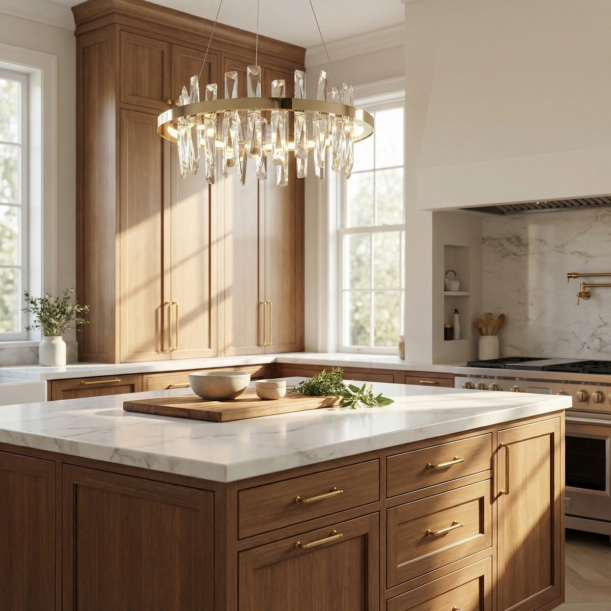 Uliia Round Crystal Pendant Light