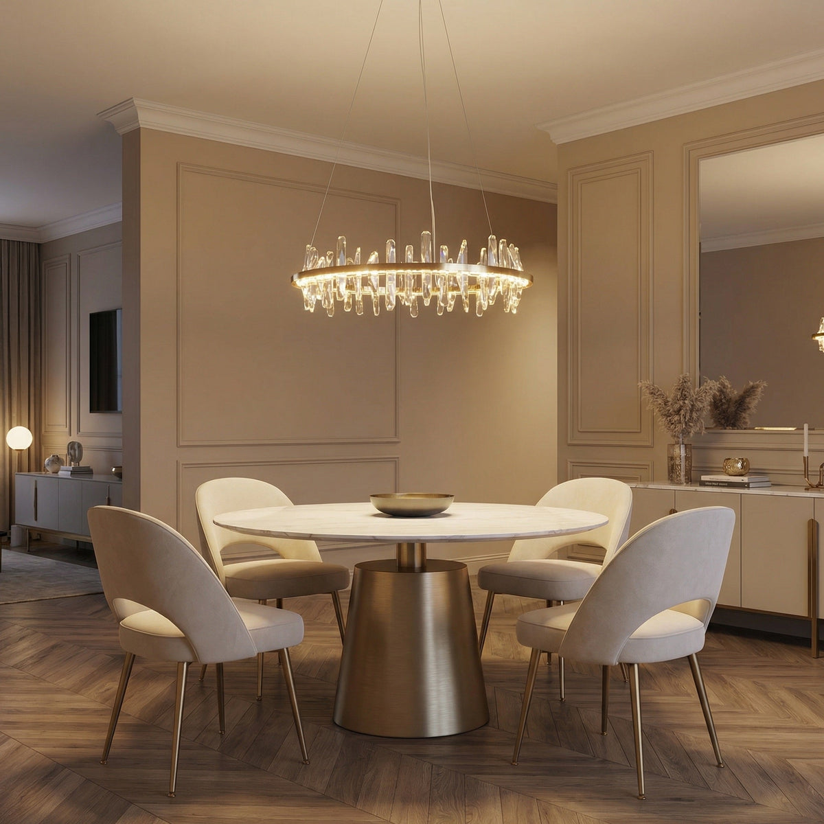 Mira Ring Crystal Chandelier