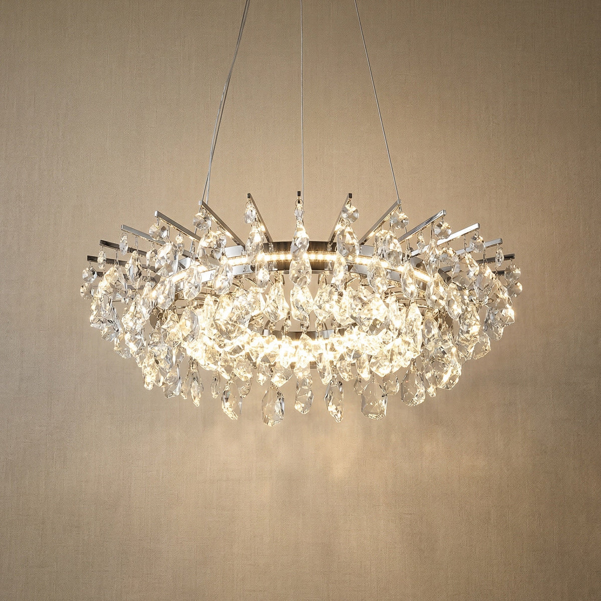 Quenen Round Crystal Chandelier