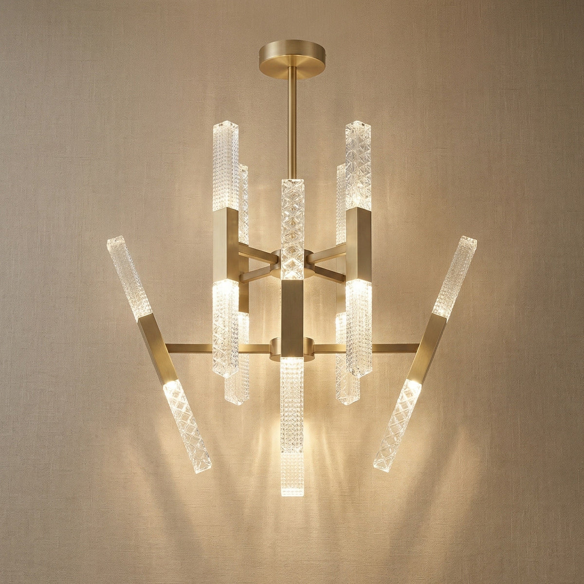 Galis Crystal Glass Pendant Light 27.8"