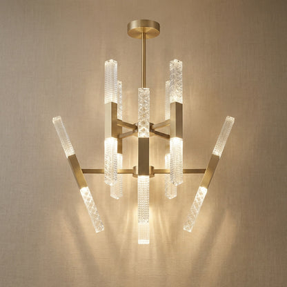 Galis Crystal Glass Pendant Light 27.8"