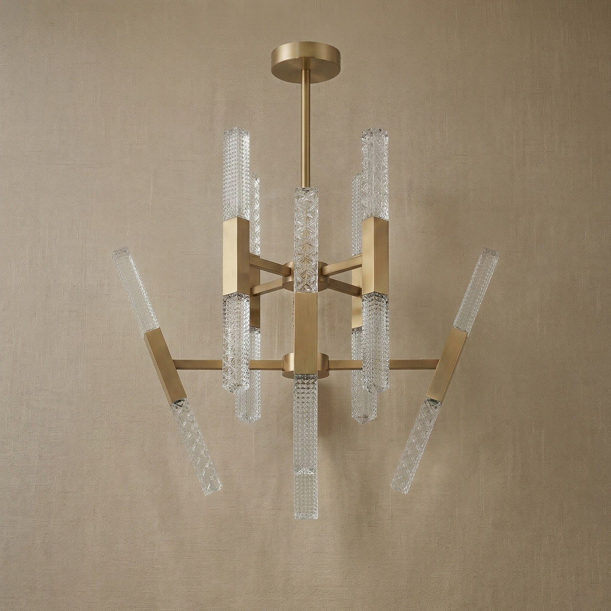 Galis Crystal Glass Pendant Light 27.8"